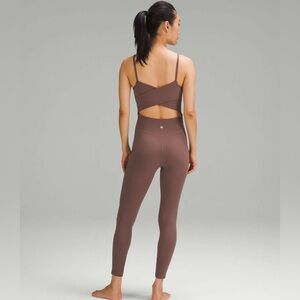 Lululemon Cross Back Nulu Bodysuit 25” Sz 6 Dark Oxide